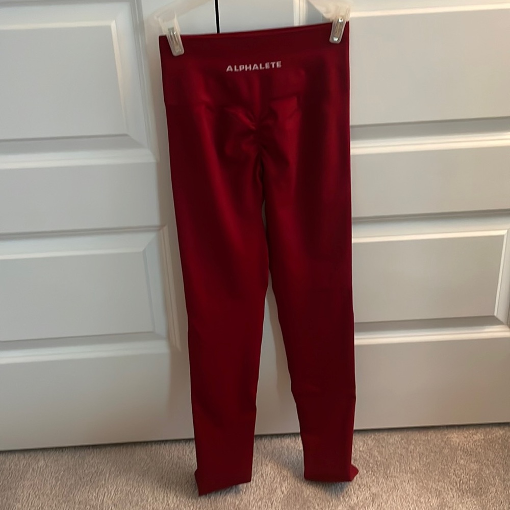 Alphalete amplify leggings scarlet NWOT
